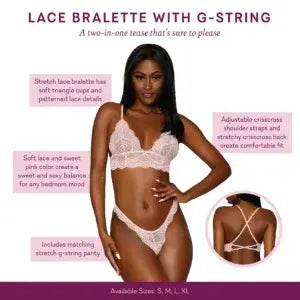 Lace Bralette with G-String